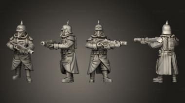 Military figurines A military man with a gun 06 3d model