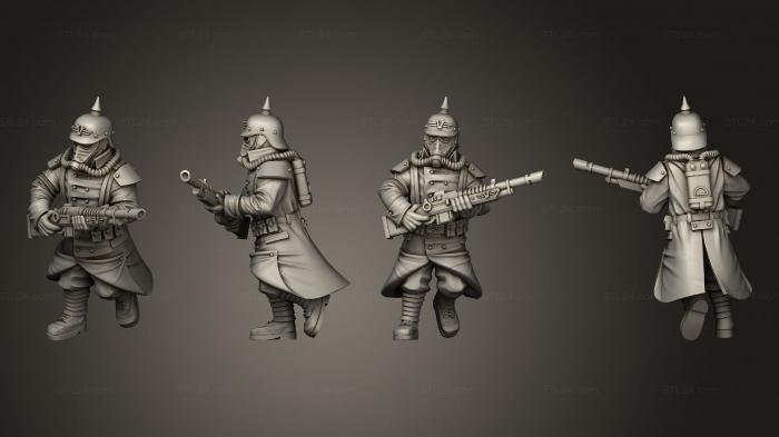 Military figurines (A military man with a gun 08, STKW_2145) 3D models for cnc