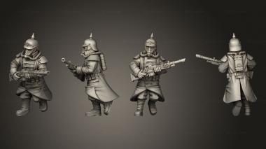 Military figurines A military man with a gun 08 3d model