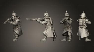 Military figurines A military man with a gun 09 3d model