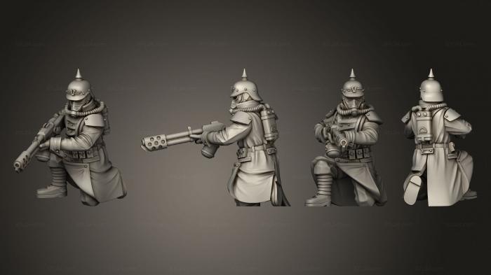 Military figurines (A military man with a gun 10, STKW_2147) 3D models for cnc
