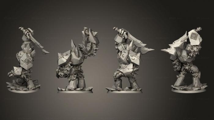 Military figurines (Abyssal Golem 1, STKW_2152) 3D models for cnc