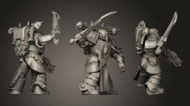 Military figurines the evil one Swordsman 3d model