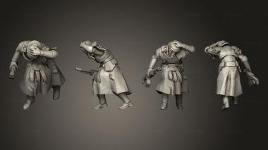 Military figurines Advancing 1 3d model