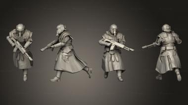 Military figurines Advancing 2 3d model
