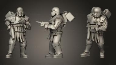 Military figurines the evil one roman breacher vets 3d model