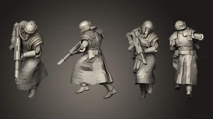 Military figurines (Advancing 3, STKW_2178) 3D models for cnc