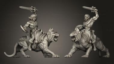 Military figurines Darr on War Tiger 3d model