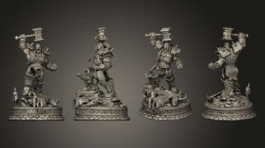 Military figurines Thrall thrall Chest back 3d model