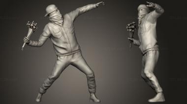 Military figurines Throther ra banksy power throwing fs 3d model