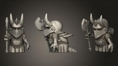 Military figurines Through Goblin with Axe 3d model
