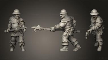 Military figurines Through NPC Guards Guard 3d model