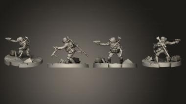 Military figurines AE RECON BIKERS 01 02 3d model