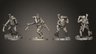 Military figurines AE RECON BIKERS 01 03 3d model