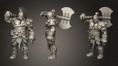 Military figurines Titans Halfc Barb 3d model