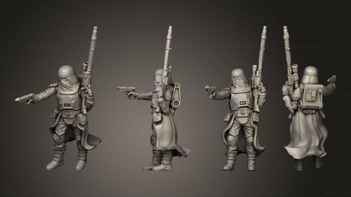 Military figurines (AEATROOPER POSE a 08, STKW_2208) 3D models for cnc