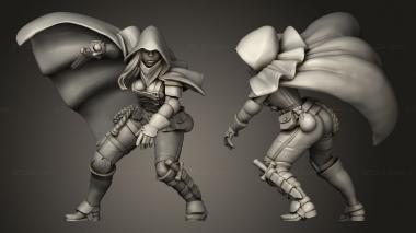 Military figurines Titans Human Female Rogue 3d model