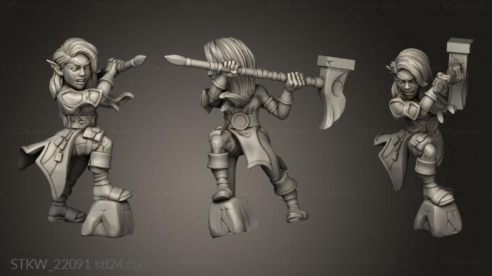 Military figurines (Titans Gnome Warrior, STKW_22091) 3D models for cnc