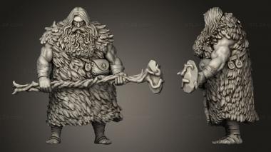 Military figurines Titans Human Druid 3d model