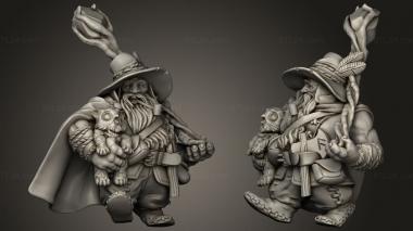 Military figurines Titans Dwarf Druid 3d model