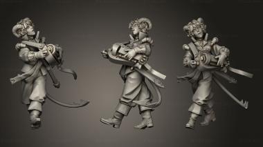 Military figurines Titans Tiefling Bard 3d model