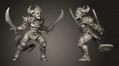 Military figurines Titans Tiefling Fighter 3d model