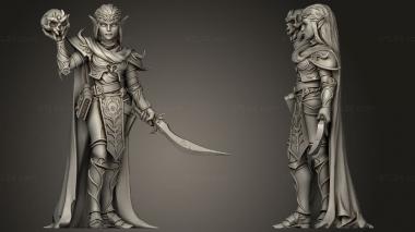 Military figurines Titans Elf Necro 3d model