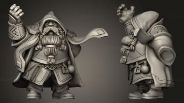 Military figurines TITANS Dwarf Priest 3d model
