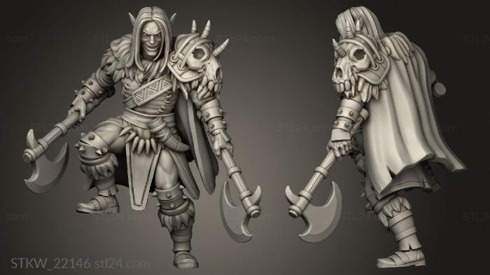 Military figurines (TITANS Elf Barb, STKW_22146) 3D models for cnc