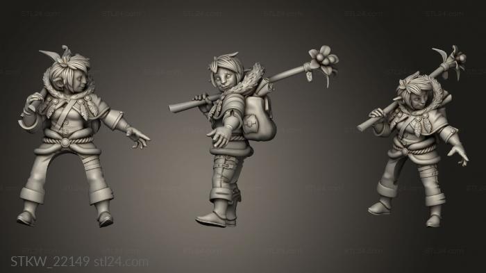Military figurines (TITANS Gnome Rider, STKW_22149) 3D models for cnc