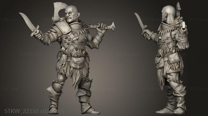 Military figurines (TITANS Goliath Male Fighter, STKW_22150) 3D models for cnc