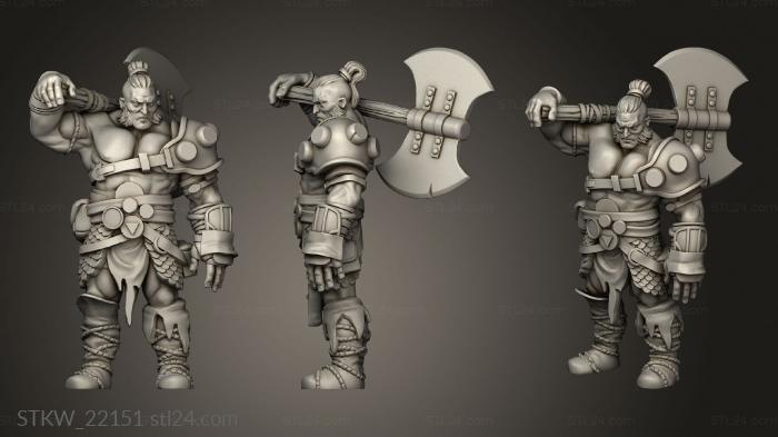 Military figurines (TITANS Halfc Barb, STKW_22151) 3D models for cnc