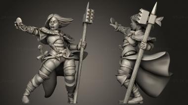Military figurines TITANS Human Female Cleric 3d model