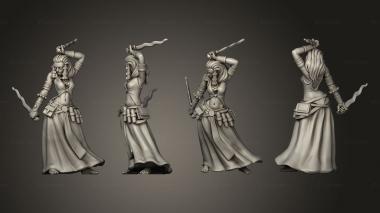 Military figurines TITANS Human Female Rogue 3d model