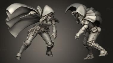 Military figurines TITANS Human Female Rogue 3d model