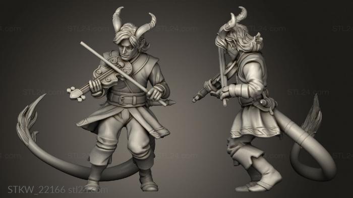Military figurines (TITANS Tiefling Bard Male, STKW_22166) 3D models for cnc