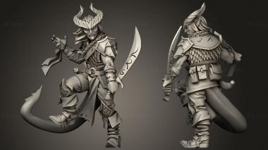 Military figurines TITANS Tiefling 3d model