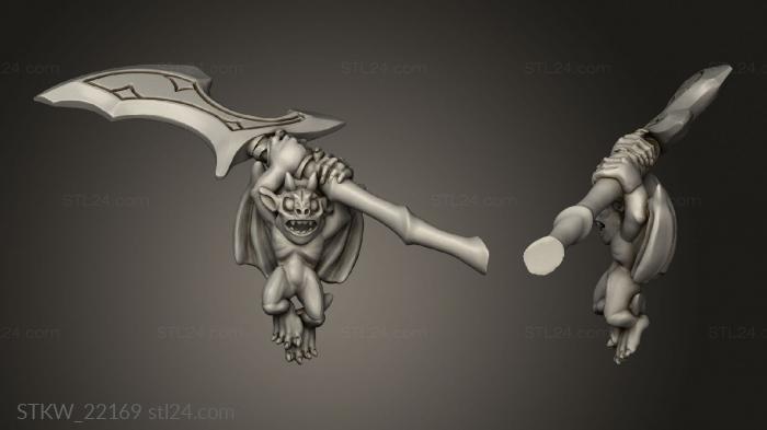 Military figurines (TITANS Tiefling Warlock weapon, STKW_22169) 3D models for cnc