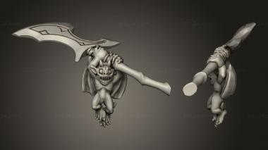 Military figurines TITANS Tiefling Warlock weapon 3d model
