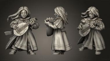 Military figurines TITANS Dwarf Bard 3d model