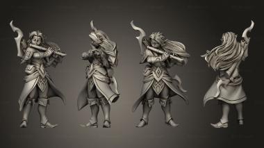 Military figurines TITANS Elf Bard 3d model