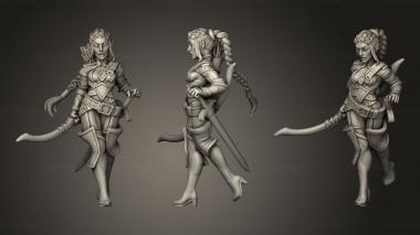 Military figurines TITANS Elf Fighter 3d model