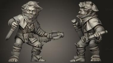 Military figurines TITANS Halfling Rogue 3d model