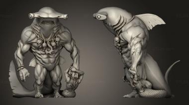 Military figurines Titans Merfolks Sharkman 3d model