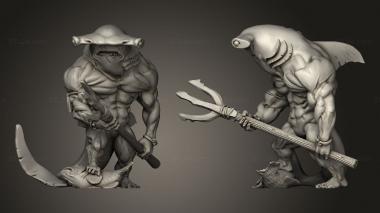 Military figurines Titans Merfolks Sharkman 3d model