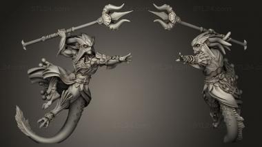 Military figurines Titans Merfolks Warrior Atlantan 3d model