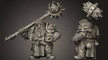Military figurines Titans Dwarf Veteran 3d model