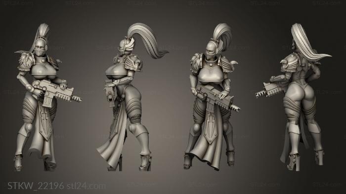 Military figurines (bolter, STKW_22196) 3D models for cnc