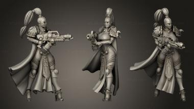 Military figurines flame cloth 3d model