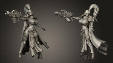 Military figurines flame cloth 3d model